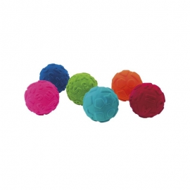 Set 6 mingiute colorate educative din cauciuc natural, 10 cm, Rubbabu KDGRU20313