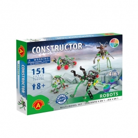 Set constructie 151 piese metalice Constructor Roboti 4in1, Alexander KDGAXCONS-1648