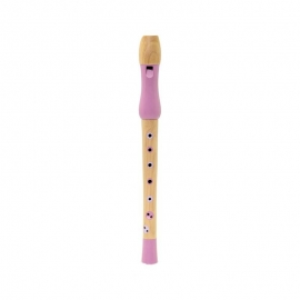 Flaut jucarie muzicala din lemn, roz, MAMAMEMO KDGAS83532