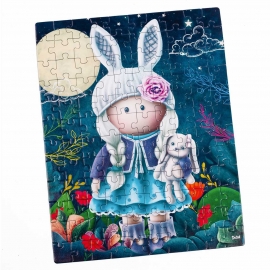Puzzle Little Bunny Doll, 23x30 cm, 120 piese De.tail DT100-01 BBJDT100-01_Initiala