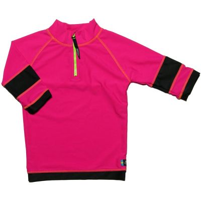 Tricou de baie pink black marimea 104- 116 protectie UV Swimpy SUPswimpy S7003P