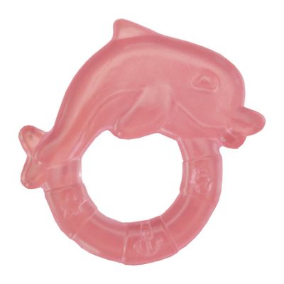 Inel de dentitie cu gel 3L+ Delfin roz Sunny baby KRS01398-3