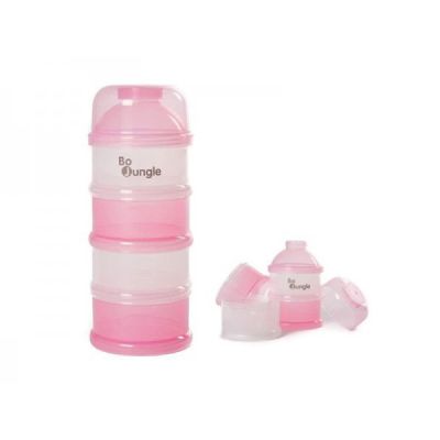 Containere roz lapte praf BO Jungle cu 4 compartimente - SOLBJB530310