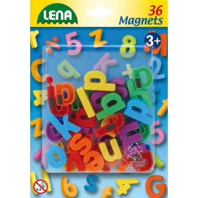 Set litere mici magnetice Lena multicolore 36 piese 3 cm lungime - SOLLE65746