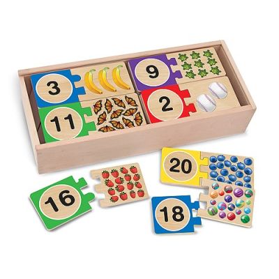 Puzzle din lemn pentru invatarea numerelor - OKEMD2542