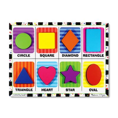 Puzzle lemn in relief Forme geometrice Melissa and Doug - OKEMD3730