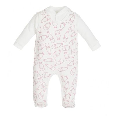 Salopeta pentru bebelusi cu bluzita - Colectia Milk Girl MK01198.3 luni