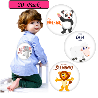 Set Stickere pentru Fotografii copii Funny Animals Baby Milestone Stickers Unisex 15 cm - pentru fotografii memorabile
