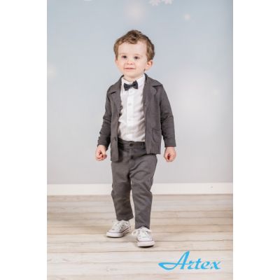 Costum elegant pentru bebelusi - Grey Style Art020.0-1 luni
