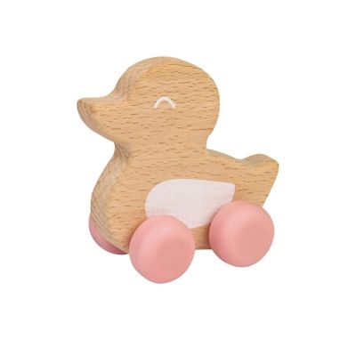 Jucarie naturala ducky teether roz tna1710-p