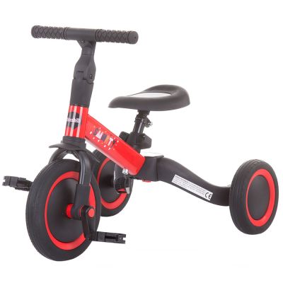 Tricicleta si bicicleta chipolino smarty 2 in 1 red hubtrksm0201re