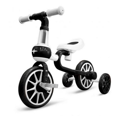 Bicicleta cu roti ajutatoare ecotoys lc-v1311 - alb cu negru edeedilc-v1311white