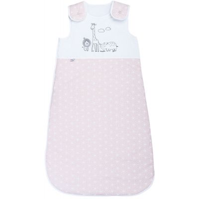 Sac de dormit bebe pentru vară – 6-24 luni, 100% bumbac, model pink safari