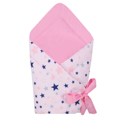 Port bebe textil transformabil in salteluta de joaca, Pink Stars EKDzpl_117