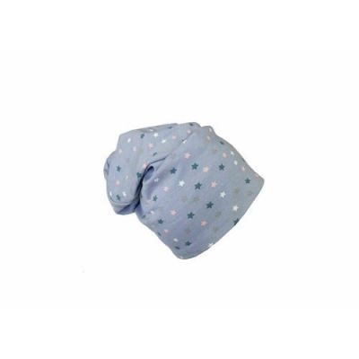 Caciula Blue Stars, cu bordura, in strat dublu, 46-48 cm KDECDB1836BLST