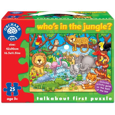 Puzzle cu activitati Cine este in jungla? WHO'S IN THE JUNGLE? - OR216