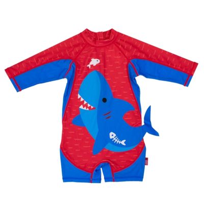 Costum de baie Zoocchini, protectie UPF50+, Marime L, 24-36 luni - Shark KRTZOO2163