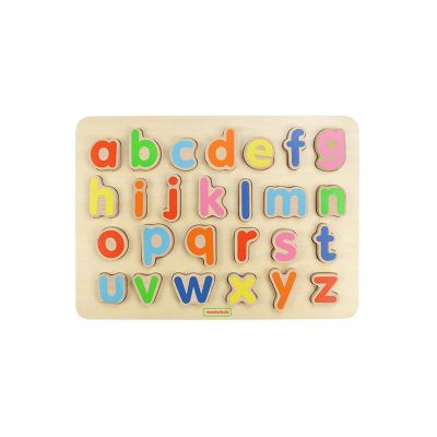 Puzzle 3D alfabet litere mici, din lemn, +3 ani, Masterkidz KDGMK02136